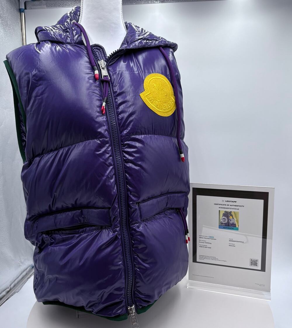 Moncler Genius Hooded Down Puffer Vest | Authenticated, size medium